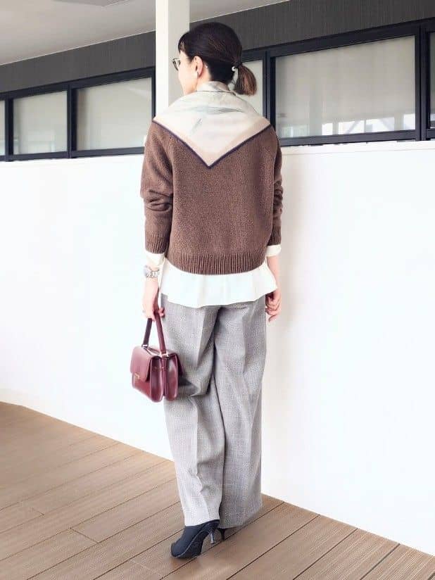 MUTSUKOさんの「UNTITLED｜【セットアップ可/ゆったり】ウール混ラメニット」を使ったコーディネート