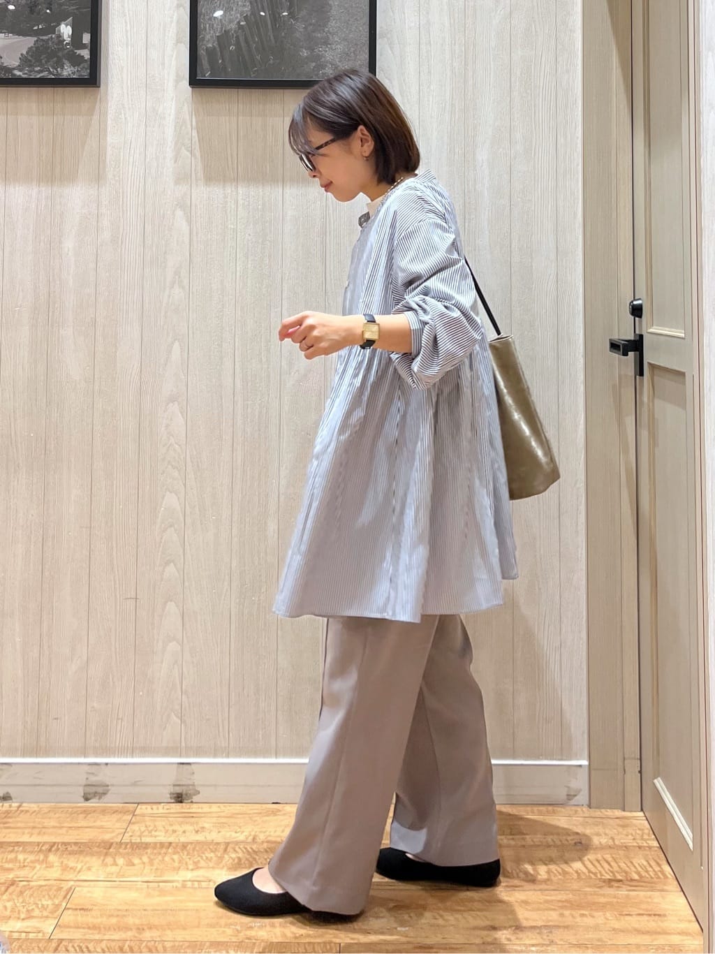shirayuuuさんの「SHOO･LA･RUE｜【S-LL】美しく見せる ボートネックロンT」を使ったコーディネート