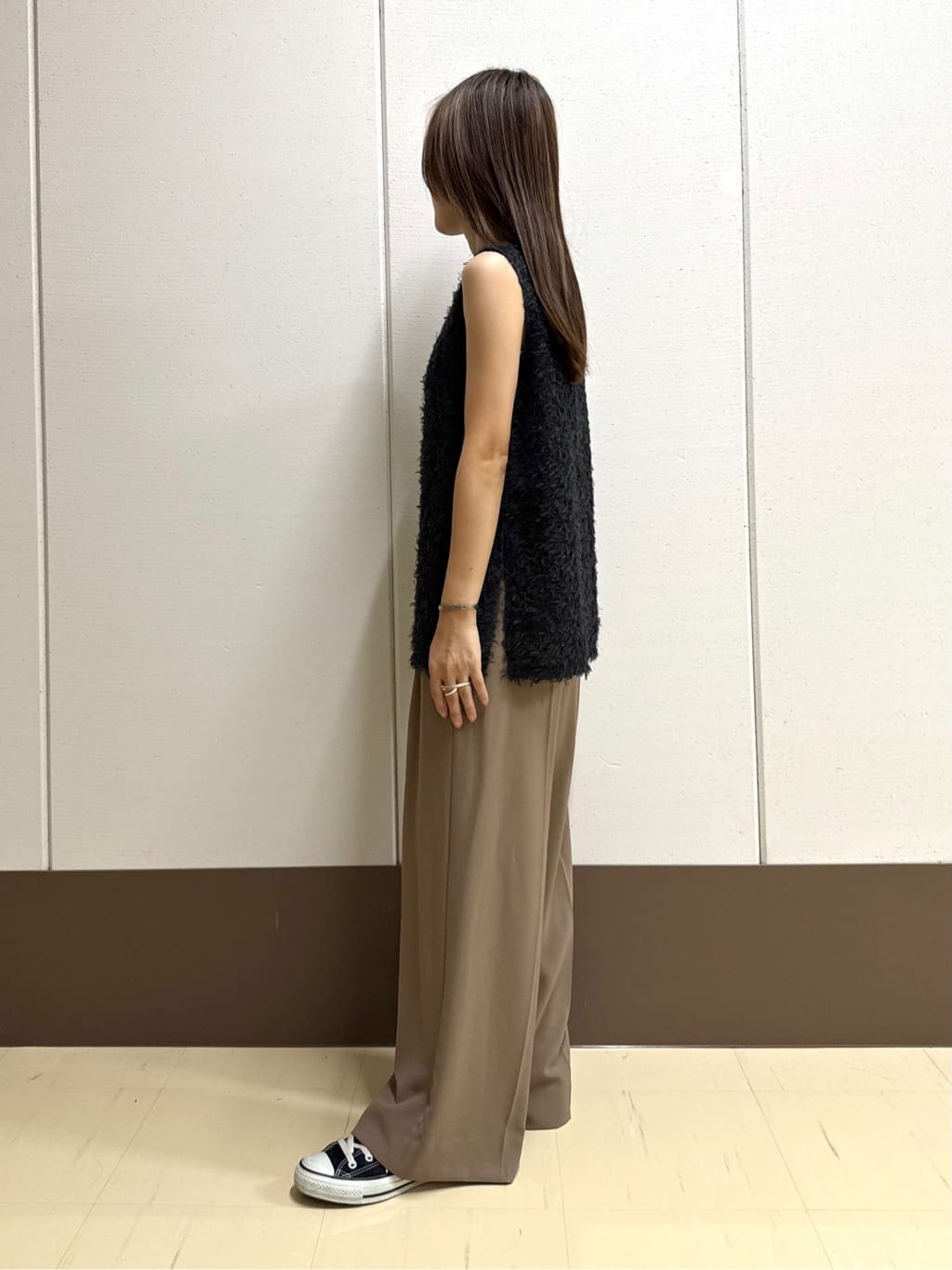 mamiさんの「INDIVI｜【インナーとしても活躍！】フリンジジャカードチュニック」を使ったコーディネート