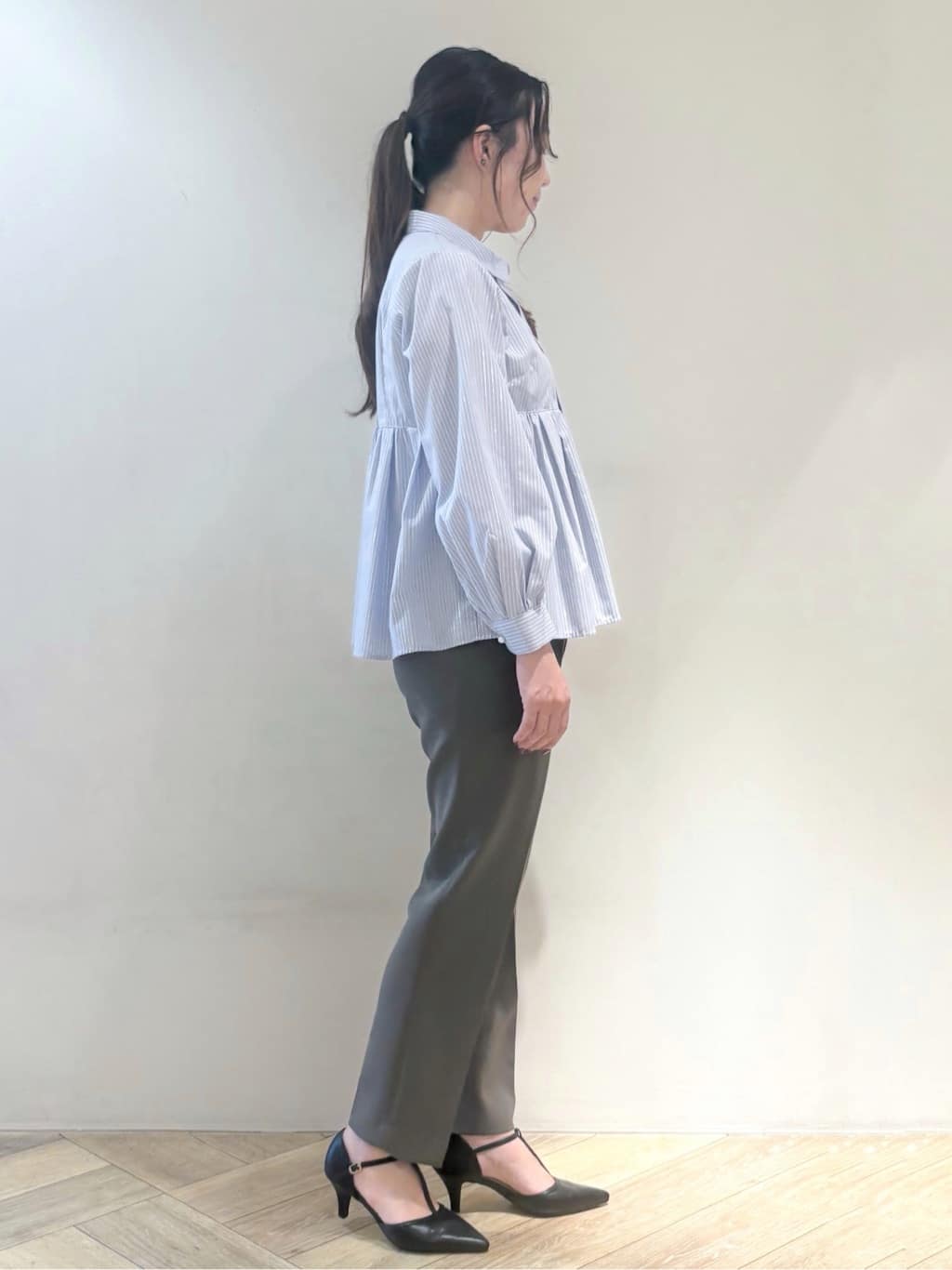 sayaさんの「index｜《XS-LLサイズ》ストレッチテーパードパンツ／セットアップ対応【洗濯機洗い可／イージーアイロン／防」を使ったコーディネート