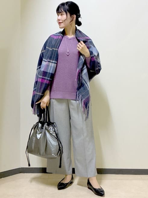  beni_gingerさんの「Reflect｜【パンツ合わせにぴったり◎】ゆったりオフボディニット」を使ったコーディネート
