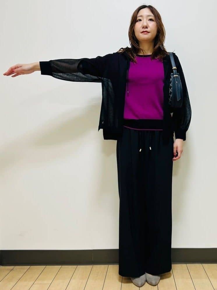 miiiさんの「Reflect｜【寒暖差対策に◎／手洗い可／旅行や通勤に】フード付きシアーカーディガン」を使ったコーディネート