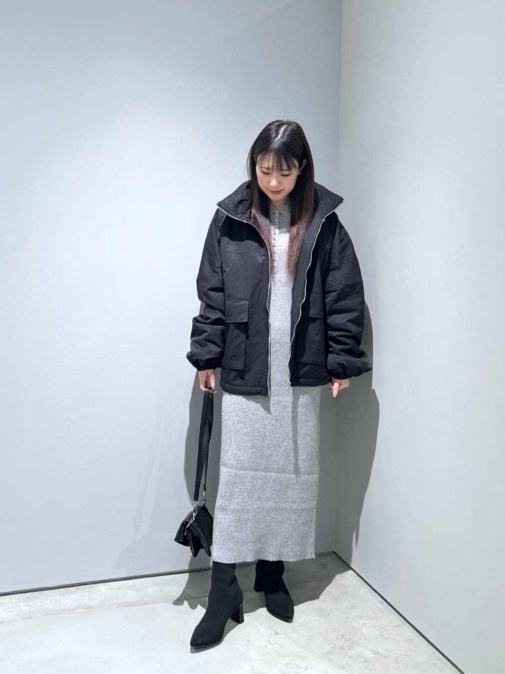 Renoさんの「INDIVI｜【再入荷】ビッグポケット中綿フォルムコート」を使ったコーディネート
