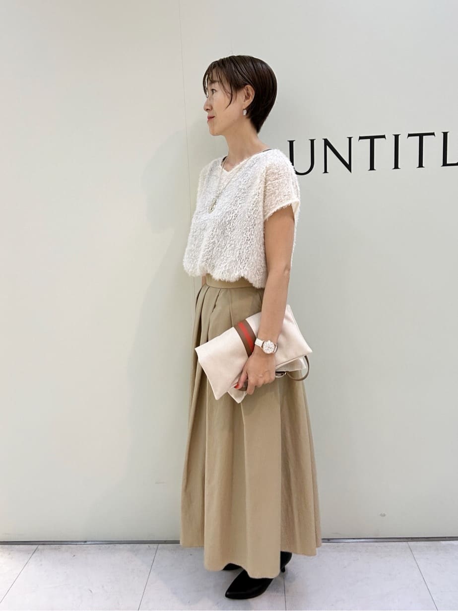 Mikiさんの「UNTITLED｜【はっ水/ナイロン/後ろウエストゴム】タスランフレアスカート」を使ったコーディネート