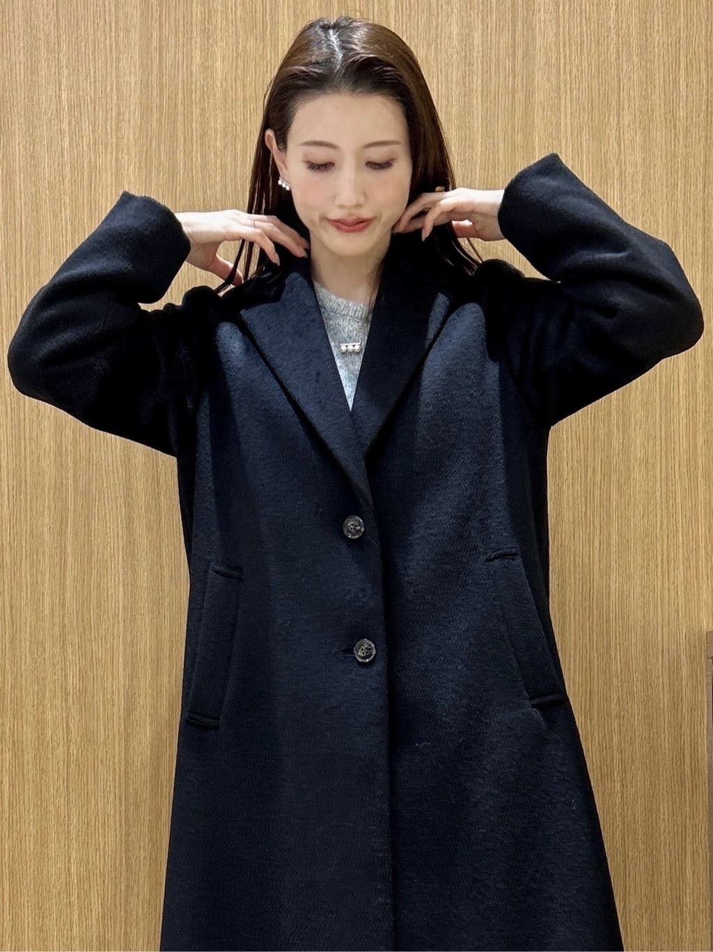 maiさんの「OPAQUE.CLIP｜カシミヤブレンドウールチェスターコート」を使ったコーディネート