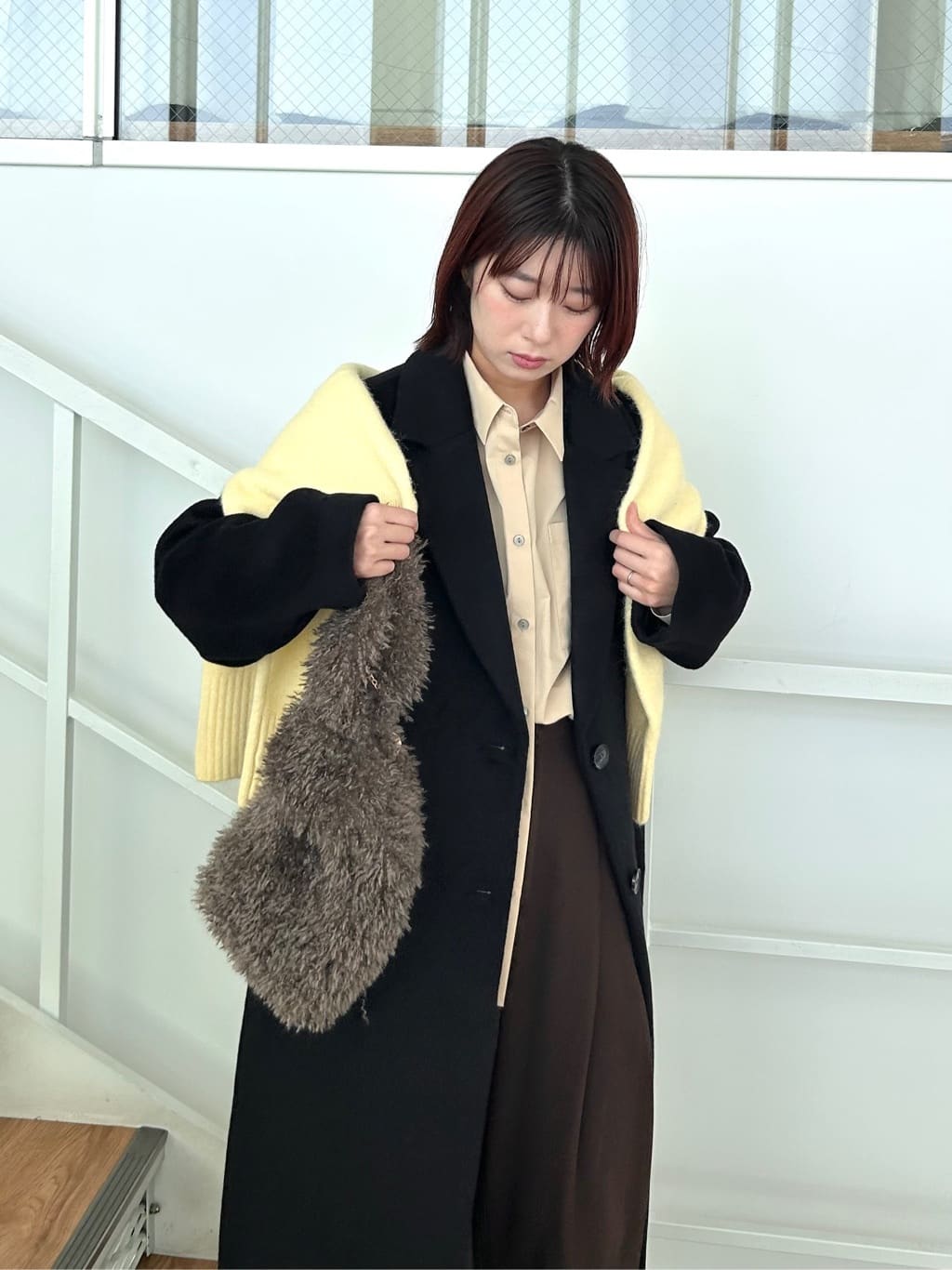 RINAさんの「OPAQUE.CLIP｜ふわふわハイネックニット【洗濯機OK】」を使ったコーディネート