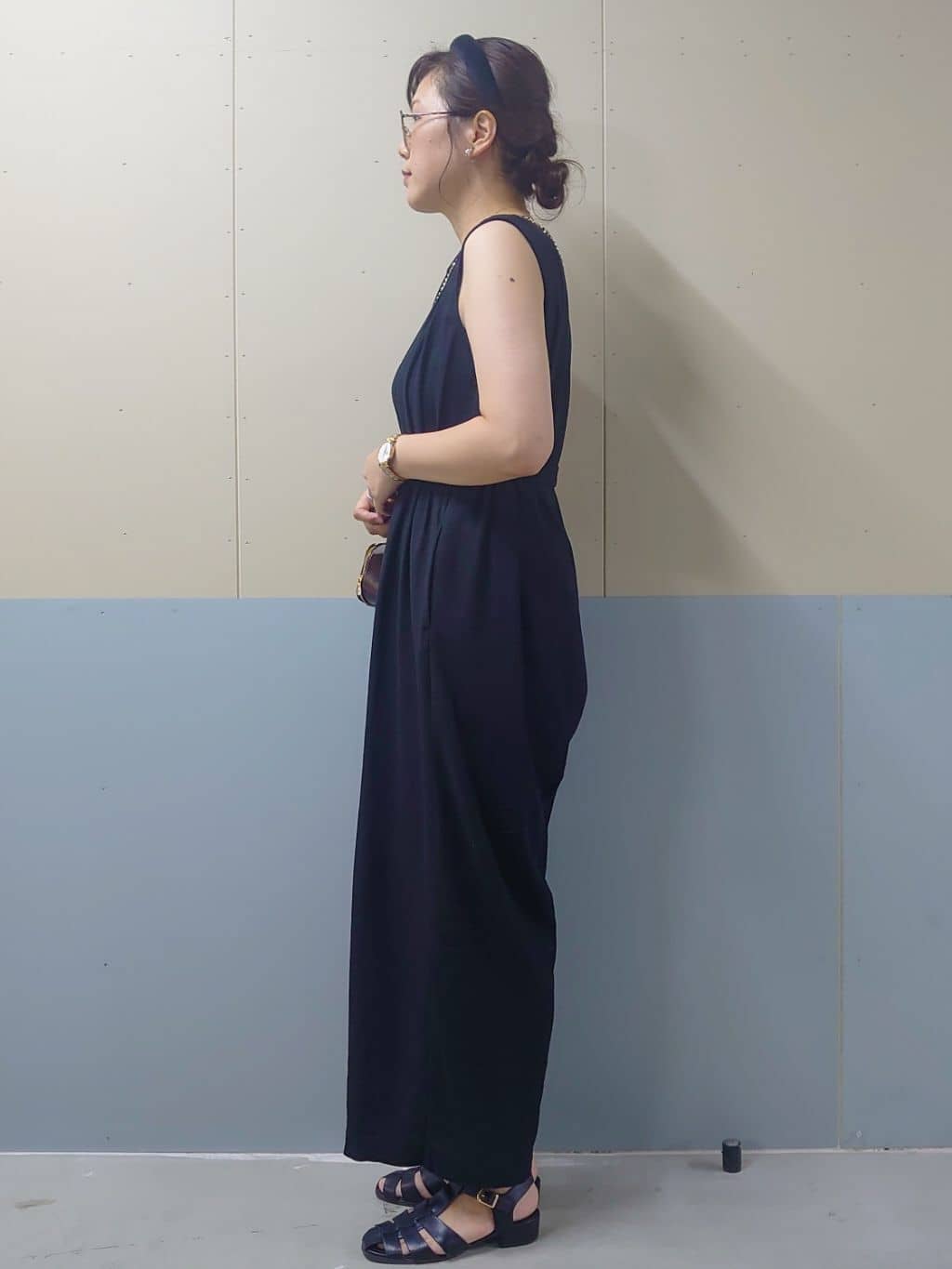 minamiさんの「OPAQUE.CLIP｜《Can Cam掲載》麻混ベルト付きオールインワン【洗濯機洗い可】」を使ったコーディネート