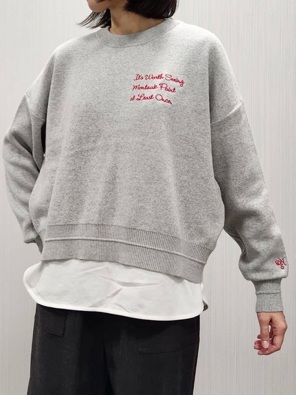 naraさんの「Dessin｜【選べる首元デザイン/洗える】クルーネックロングTシャツ」を使ったコーディネート