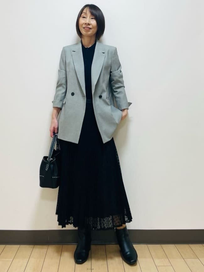 Riiさんの「Reflect｜【透けにくい◎】衿付き七分袖ニット」を使ったコーディネート