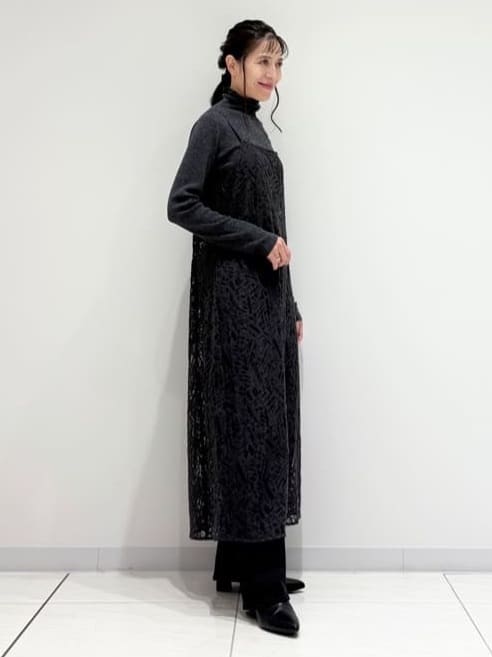 kayoさんの「INDIVI｜【レイヤード◎】レースキャミドレス」を使ったコーディネート