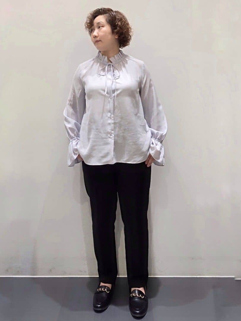 ゆきをさんの「OPAQUE.CLIP｜フリルカラーブラウス【洗濯機OK】」を使ったコーディネート