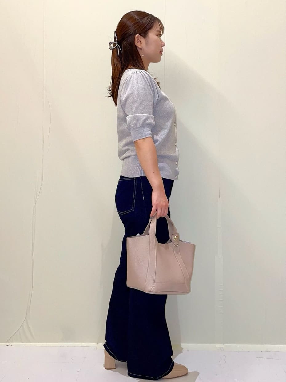 ayumiさんの「OPAQUE.CLIP｜《丈が選べる》ストレートデニムパンツ【洗濯機洗い可】」を使ったコーディネート
