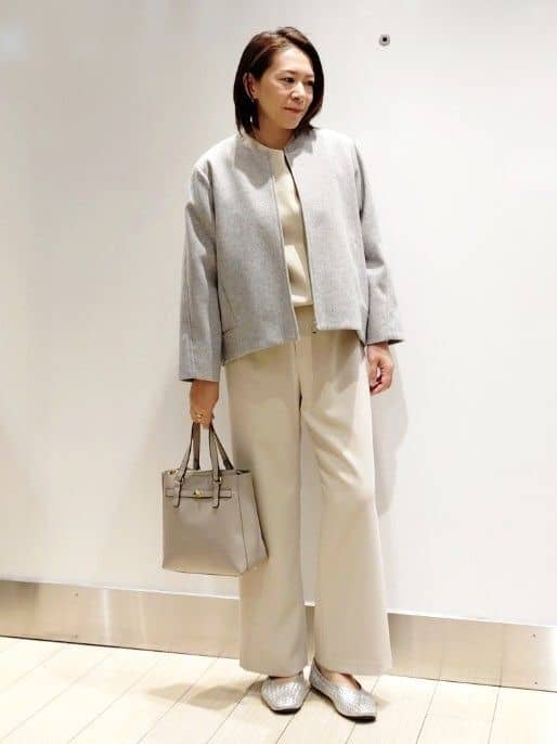 ⭐︎m.peatchan⭐︎さんの「Reflect｜【ゆったりシルエット】ジャージメルトンコクーンジャケット」を使ったコーディネート