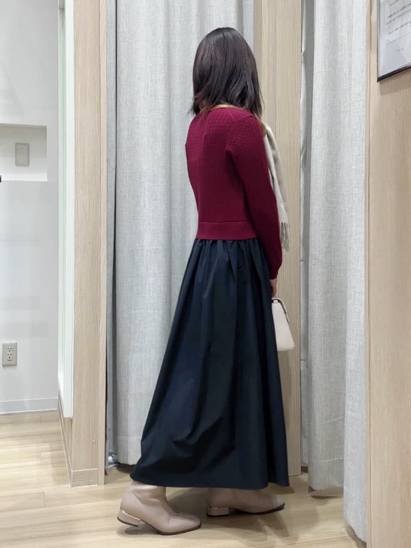 Fumikaさんの「grove｜ケーブルニットドッキングワンピース」を使ったコーディネート