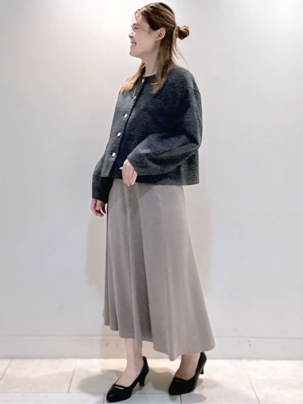 S&auml;K&iuml;さんの「Reflect｜【着映え◎／アームホールゆったり】グレンチェックジャコット」を使ったコーディネート