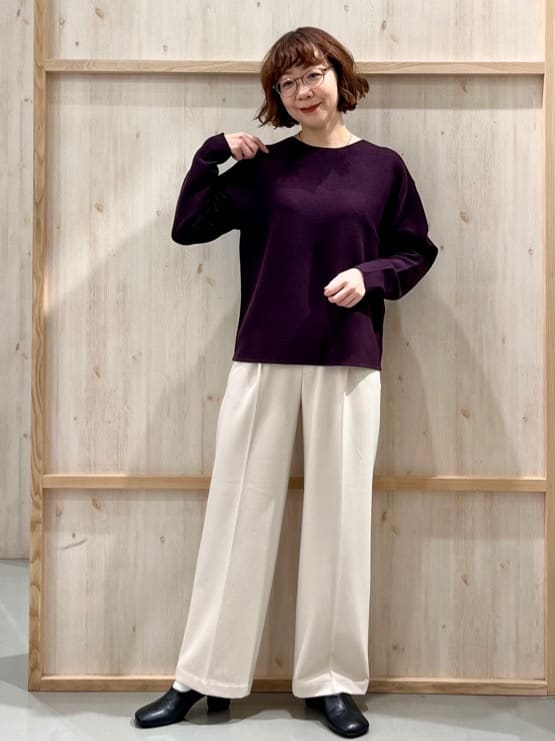 nakoさんの「THE SHOP TK｜【S-XLサイズ/選べる7色】どこから見ても美しい ガーターニット/毛玉になりにくい/洗濯機OK」を使ったコーディネート