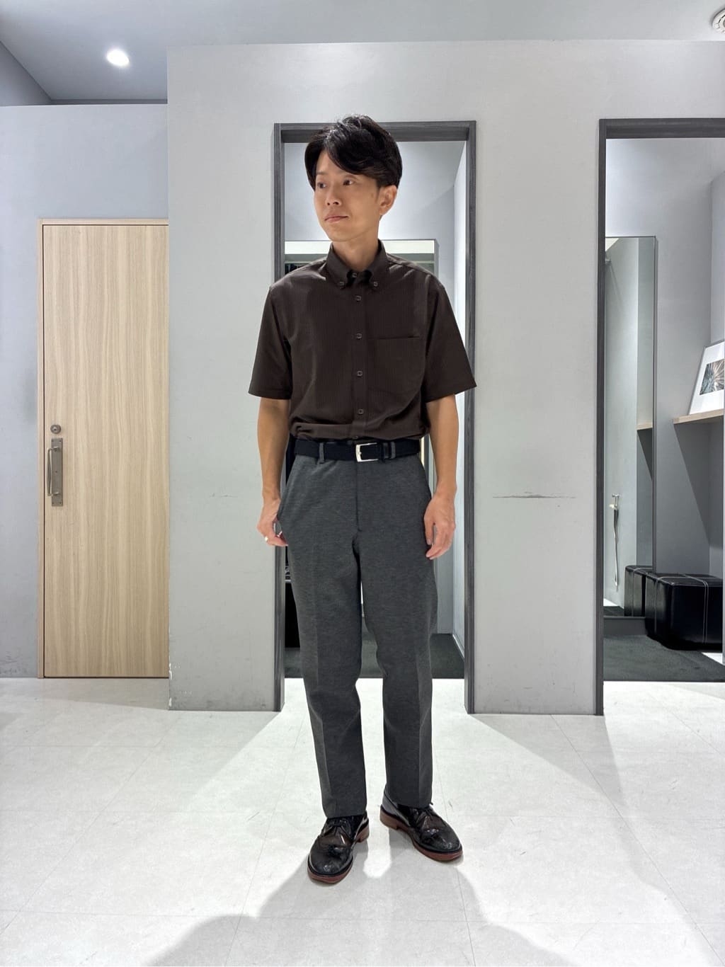 わいずみさんの「TAKEO KIKUCHI｜【None Of Stress】アクティブジャージ 千鳥 ジャケット」を使ったコーディネート