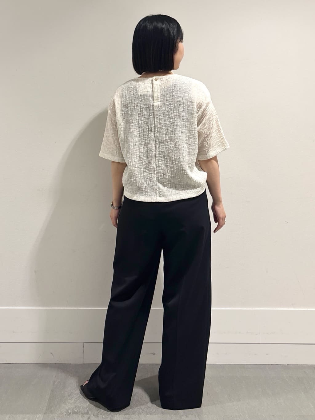 モエカさんの「UNTITLED｜【五分袖/ジャージトップス】スラブカールマイヤープルオーバー」を使ったコーディネート