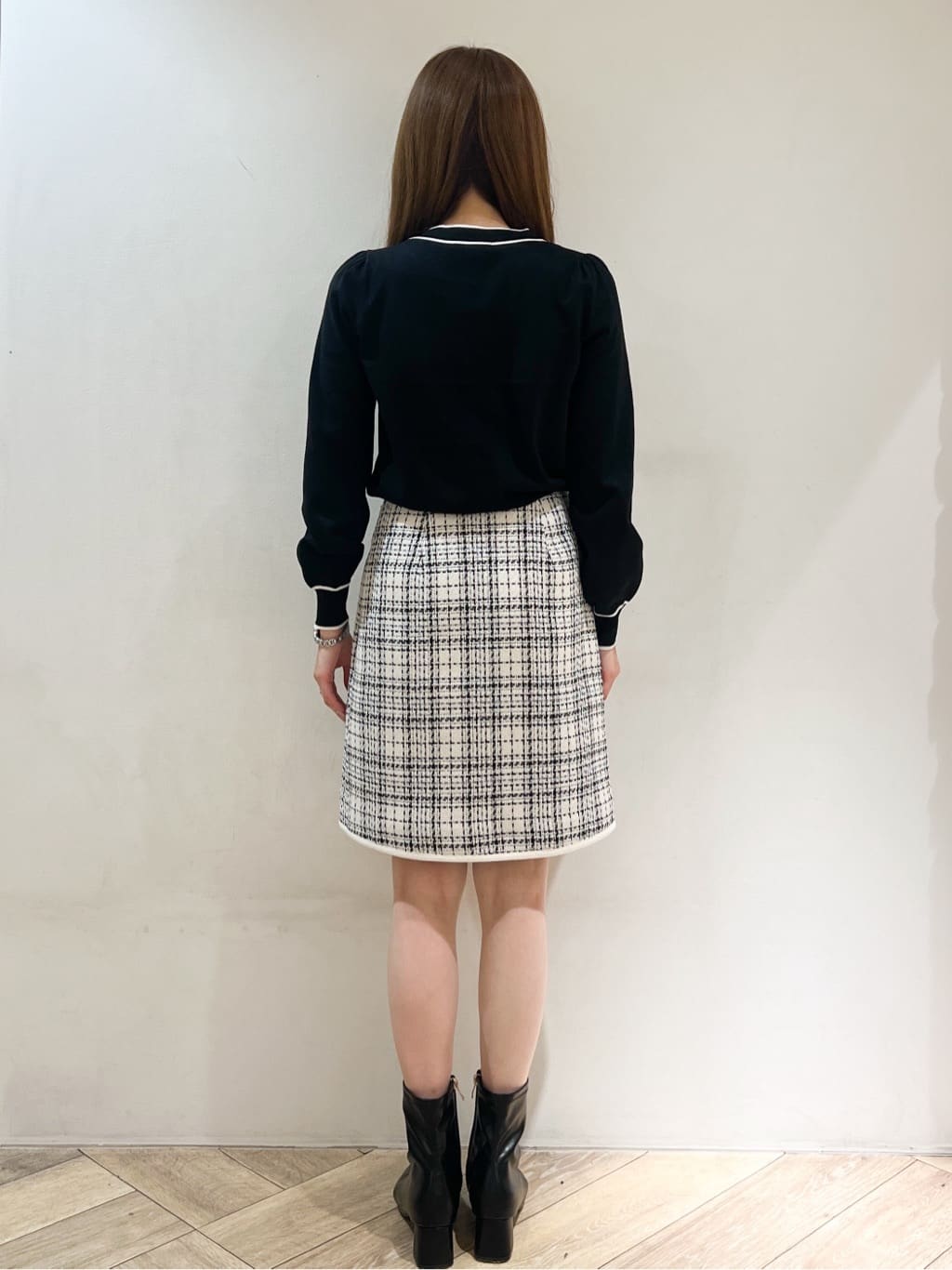 nanaさんの「index｜サイドリボンバイカラーニット【洗濯機OK】」を使ったコーディネート