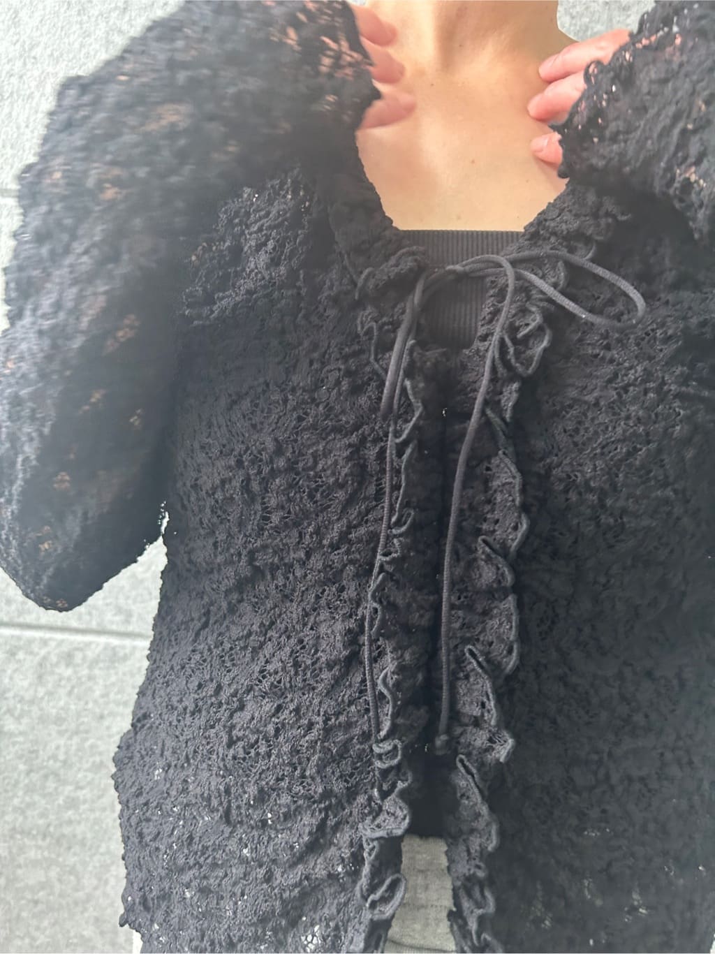 yukoさんの「CODE A｜【Re】fluffy lace blouse」を使ったコーディネート