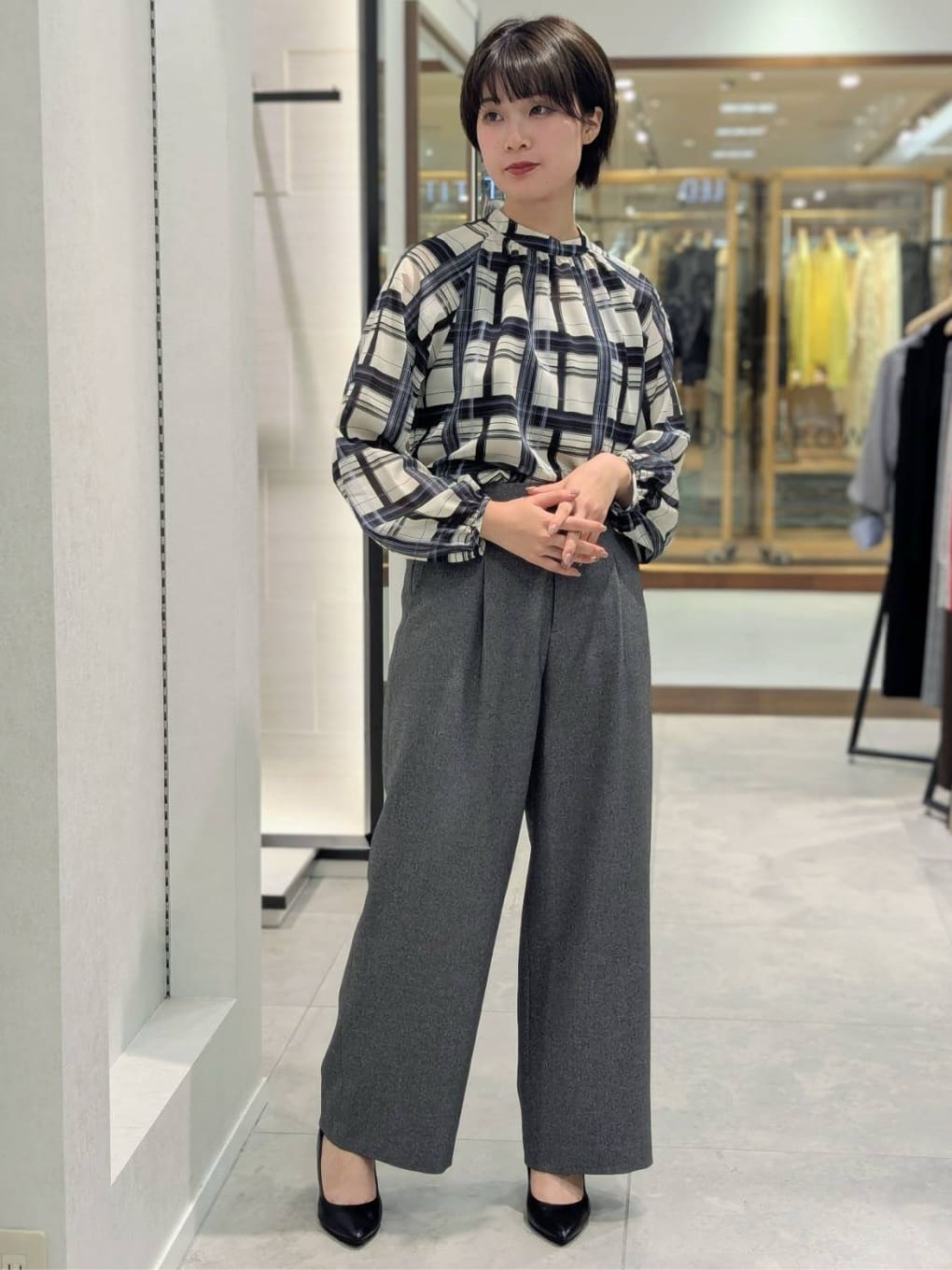 nonoさんの「UNTITLED｜【手洗い可／日本製】タックワイドパンツ」を使ったコーディネート