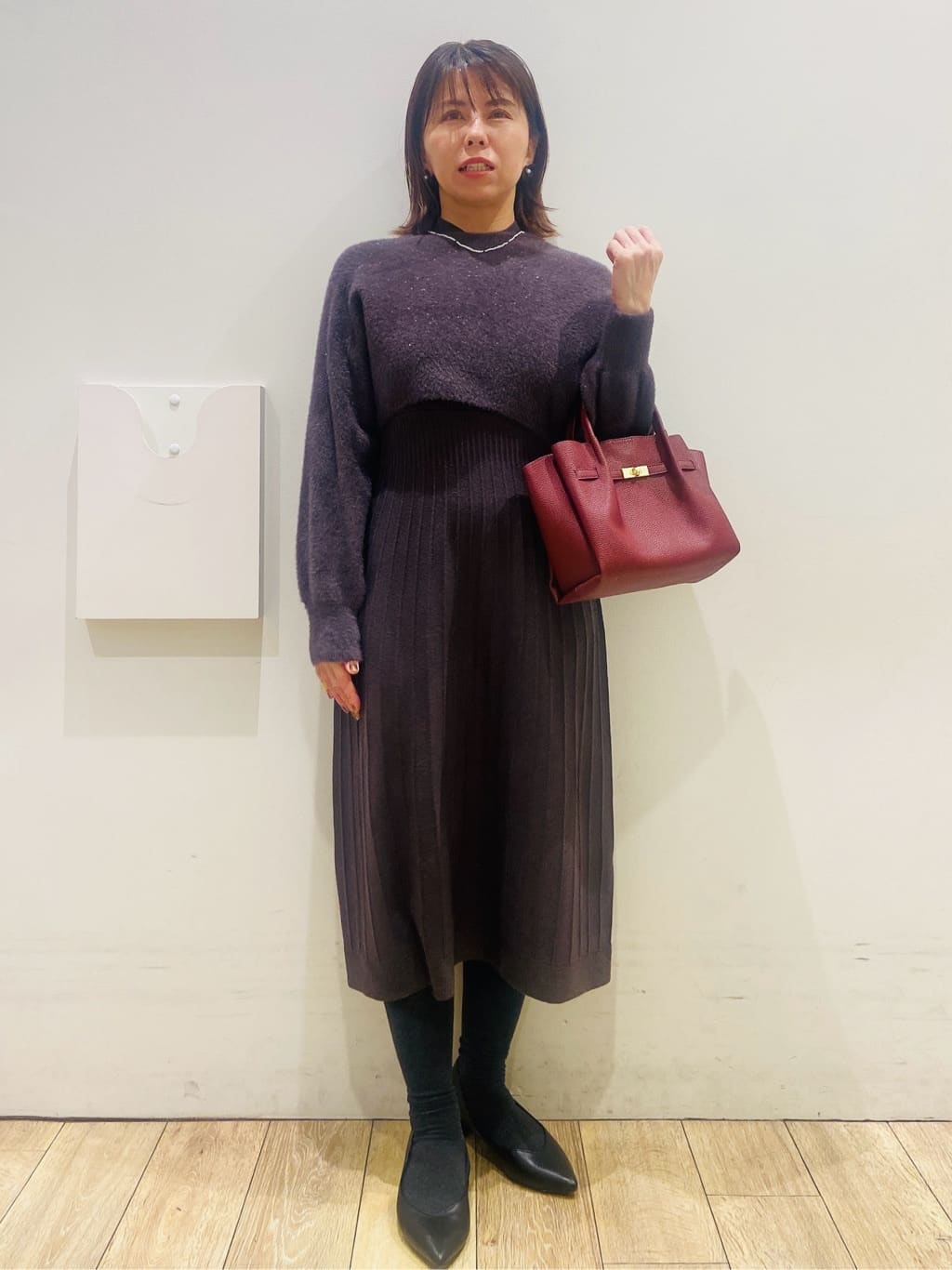 YUKOさんの「index｜【軽量／2WAY／通勤対応】フロントベルトデザインミドルトートバッグ」を使ったコーディネート