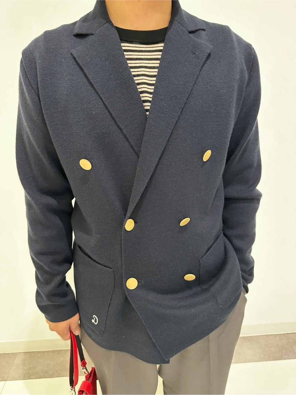 MATSUBARAさんの「DRESSTERIOR｜ダブルブレスト ニットジャケット」を使ったコーディネート