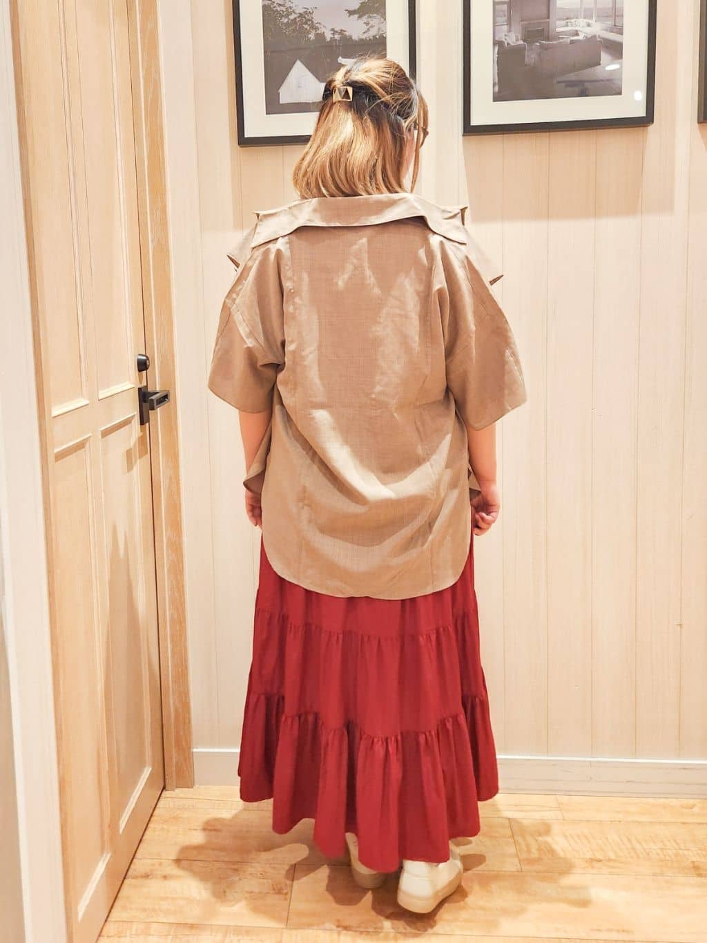 れーやんさんの「SHOO･LA･RUE｜【S-LL/ひんやり/UV】選べる6柄でそれぞれ欲しくなる プリントTシャツ」を使ったコーディネート