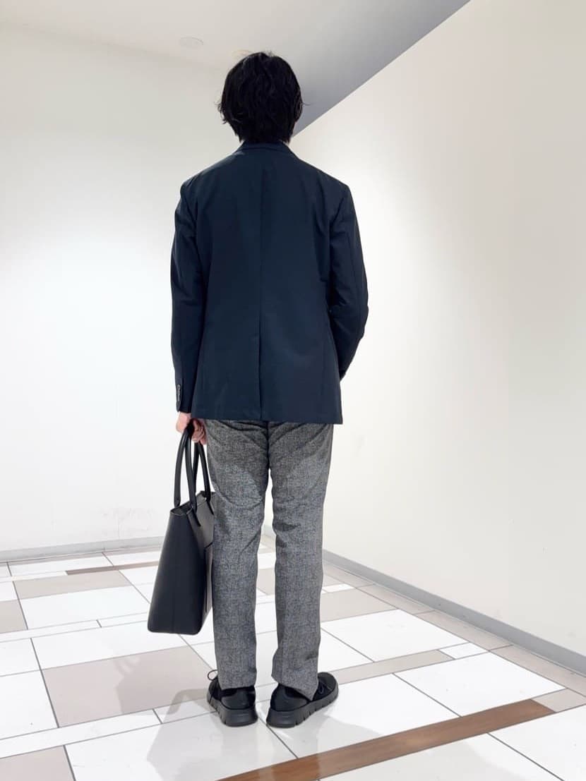及川さんの「TAKEO KIKUCHI｜【抗菌防臭】COOL DOTS（R）ドビープリント ジャケット」を使ったコーディネート