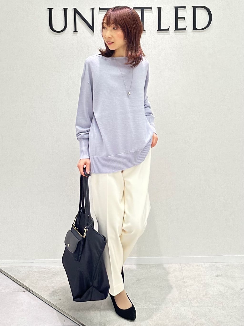 Miwaさんの「UNTITLED｜【8色展開/体型カバー】魅せるタイムレスニット」を使ったコーディネート