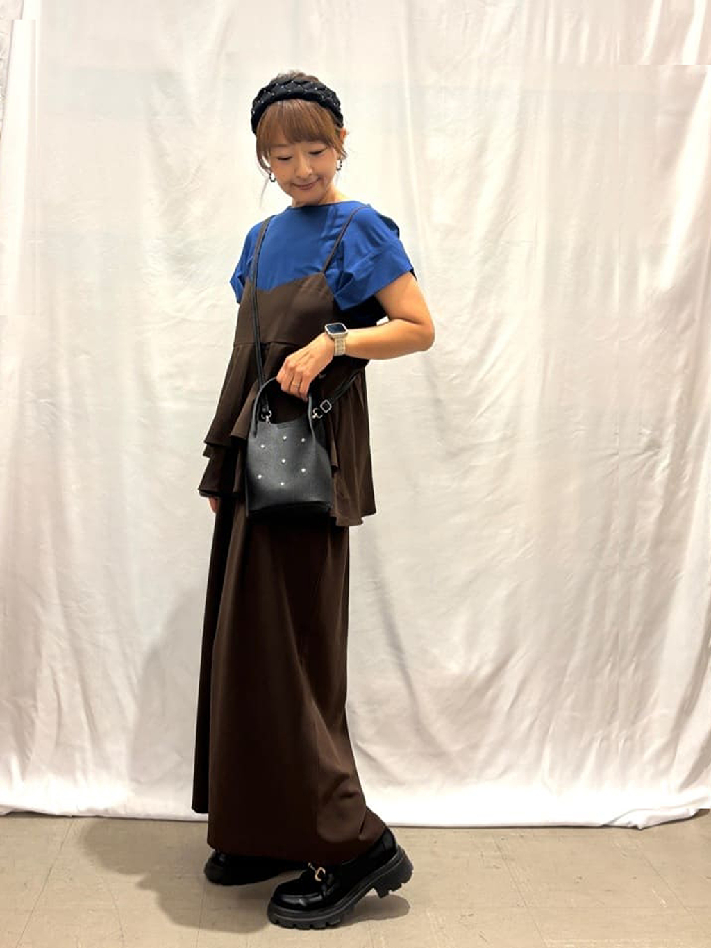 ふくまるさんの「SHOO･LA･RUE｜【S-LL/セットアップ可/ひんやり】女性らしさ溢れる ティアードキャミソール」を使ったコーディネート