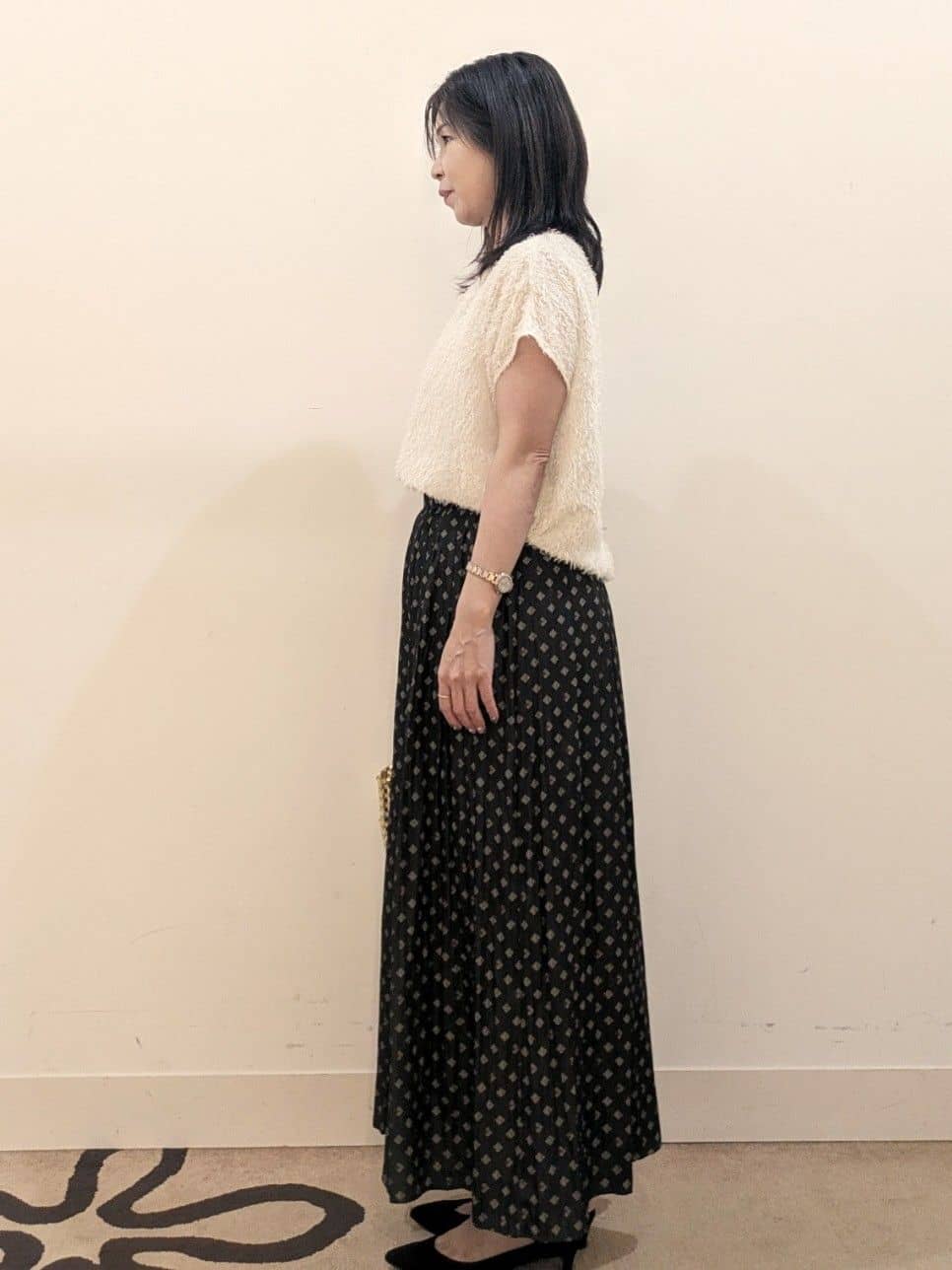 laverさんの「UNTITLED｜【セットアップ可/洗える】フェザーフレンチスリーブブラウス」を使ったコーディネート