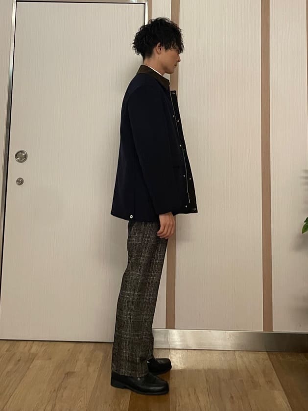 橋本さんの「DRESSTERIOR｜◆【セットアップ可】ループグレンチェック ワイドパンツ」を使ったコーディネート