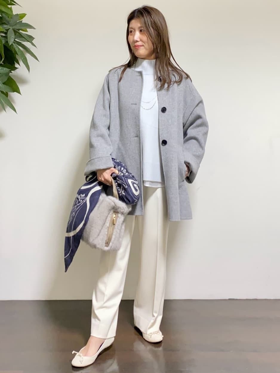 tomoさんの「UNTITLED｜【8色展開/洗える】ウールカシミヤ ハイネックニット」を使ったコーディネート