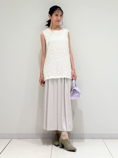 kayoさんの「INDIVI｜【インナーとしても活躍！】フリンジジャカードチュニック」を使ったコーディネート
