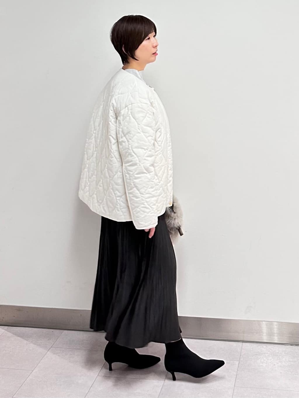 みなこさんの「UNTITLED｜【8色展開/洗える】ウールカシミヤ ハイネックニット」を使ったコーディネート