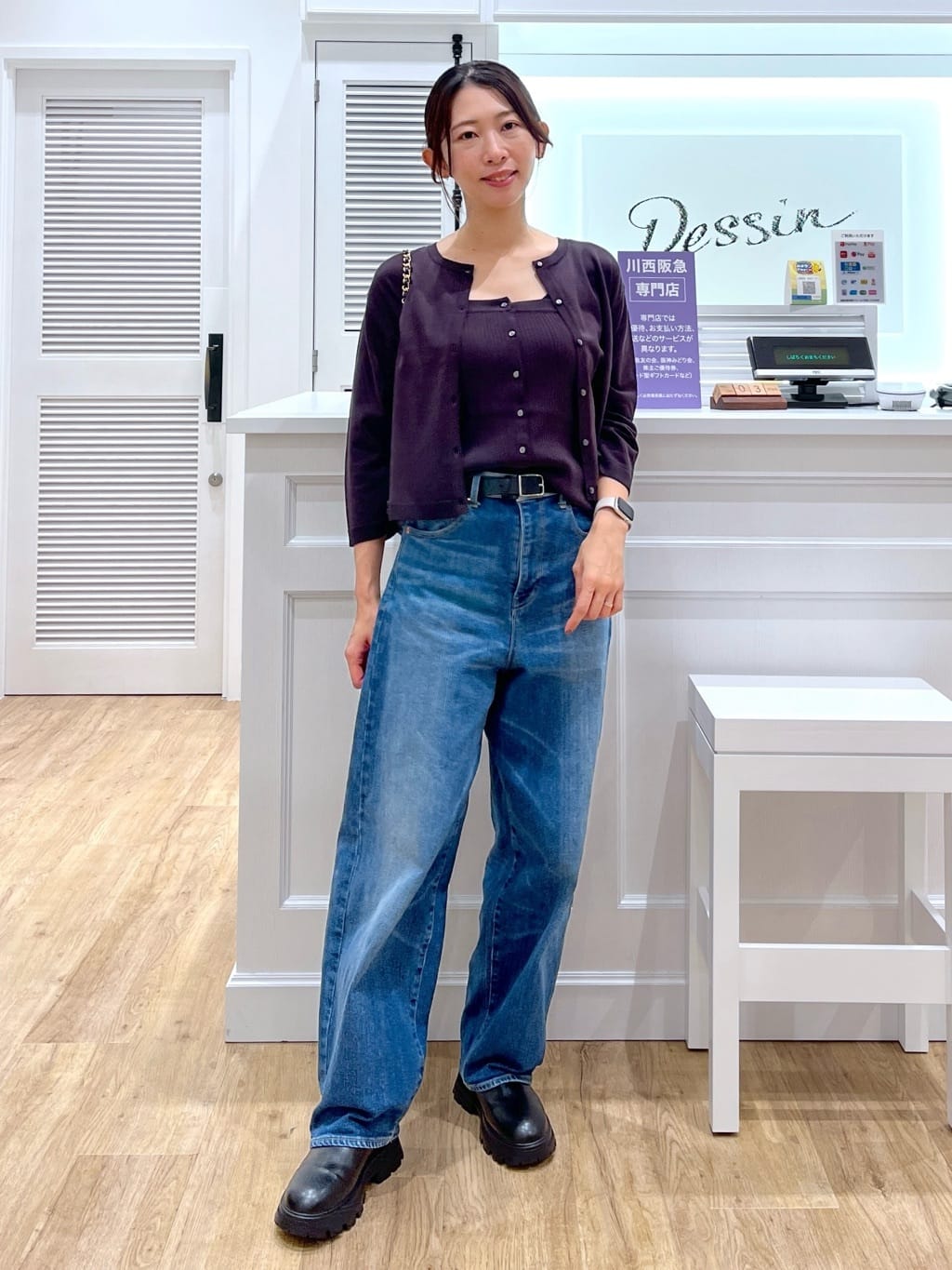 canaさんの「Dessin｜【洗える】デニムカーブパンツ」を使ったコーディネート