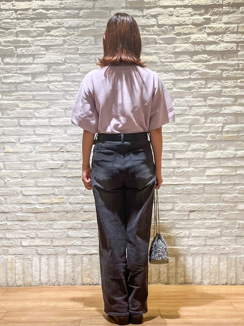 さくらさんの「OPAQUE.CLIP｜ガーターボリュームスリーブニット【UVケア／洗濯機洗い可】」を使ったコーディネート