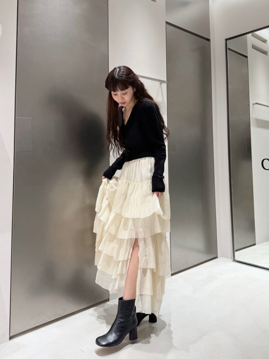 kanamiさんの「CODE A｜M cloudy puff cardigan」を使ったコーディネート