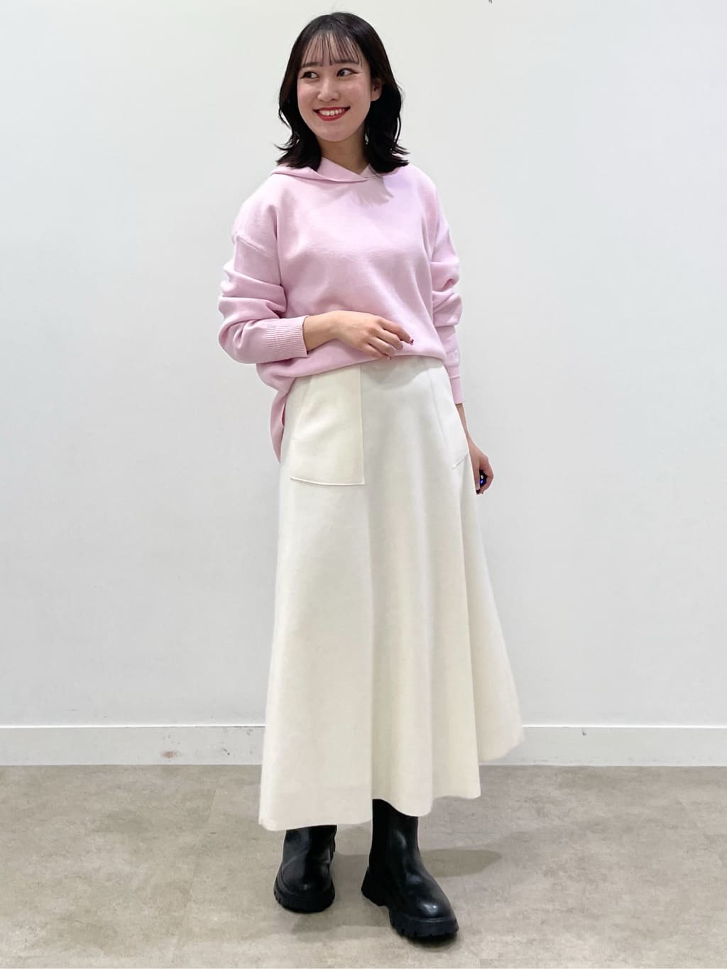 yukariさんの「Dessin｜【洗える／体型カバー】ちょうどいいニットパーカ」を使ったコーディネート