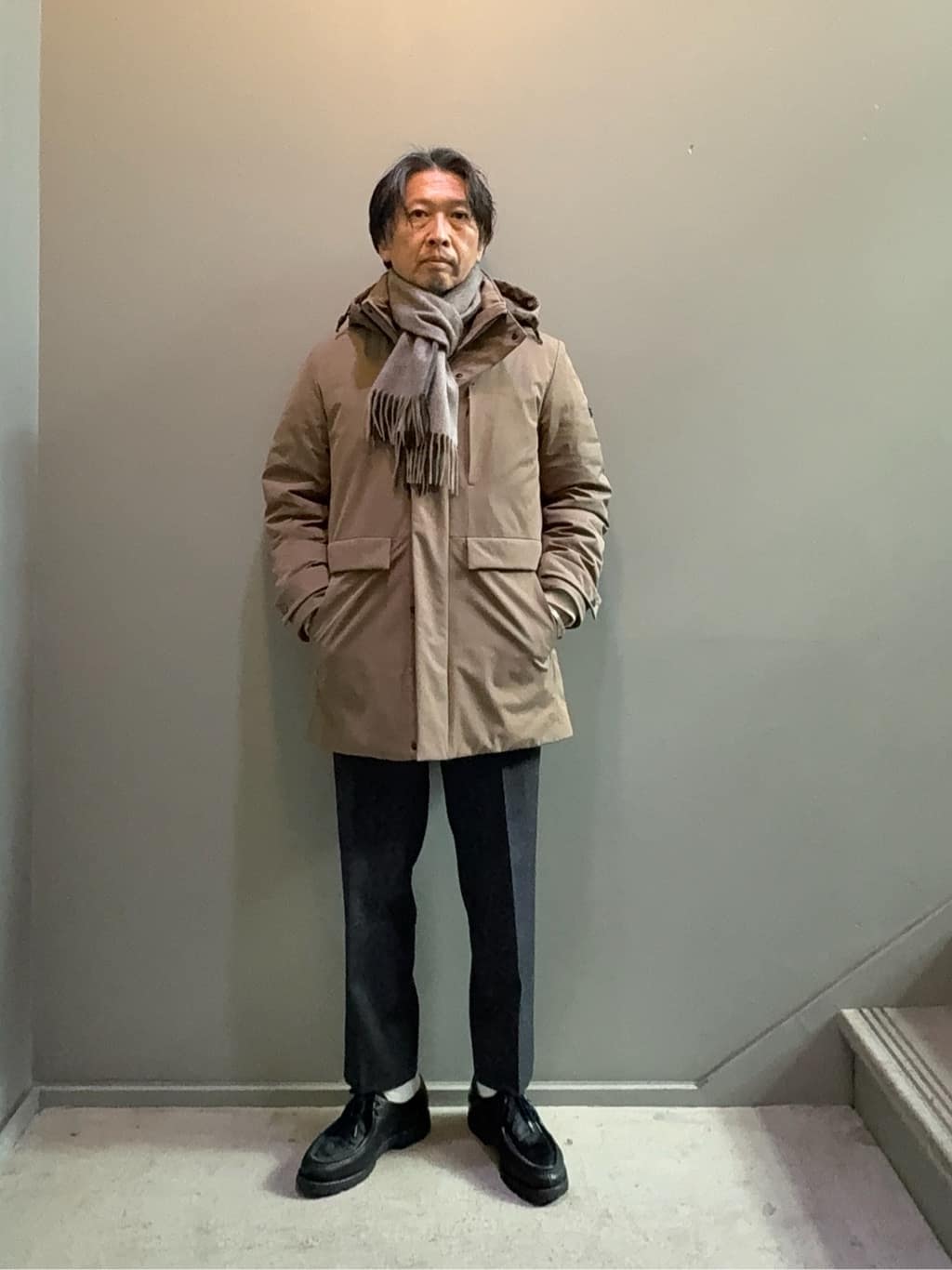 デザイナーTAKEman さんの「TAKEO KIKUCHI｜【None Of Stress】ストレッチ ダウンブルゾン」を使ったコーディネート