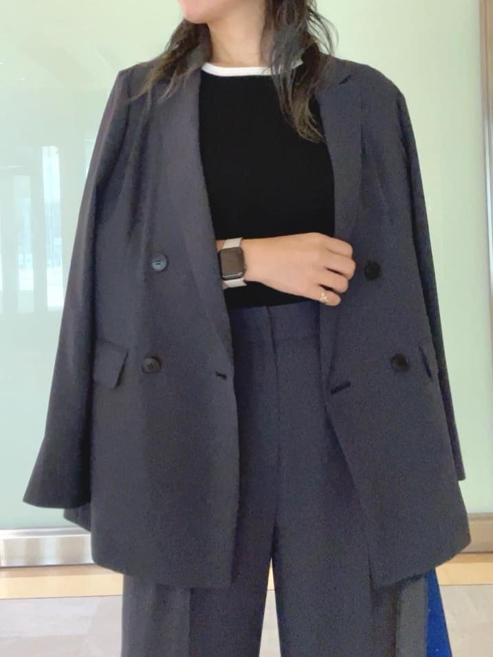mayutaさんの「INDIVI｜【着心地◎！】タックワイドパンツ」を使ったコーディネート
