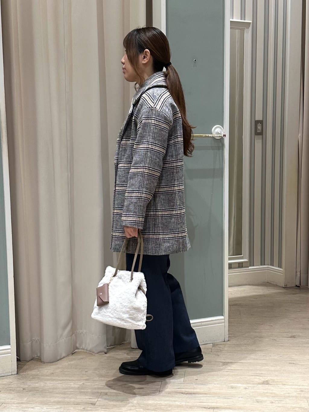 Ririさんの「grove｜袖口配色リブニット」を使ったコーディネート