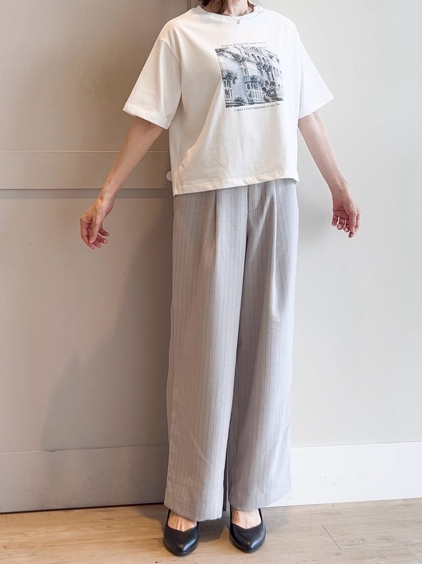 yamakoさんの「grove｜ロープベルトで差がつく 洗練リラックスパンツ」を使ったコーディネート