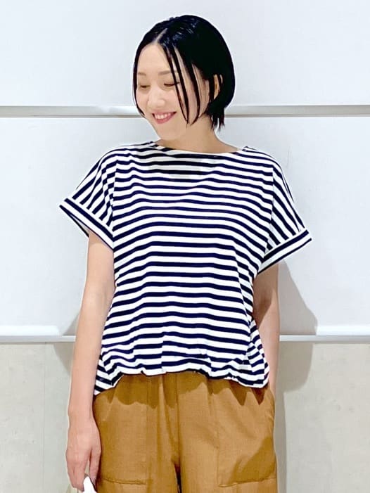 eriko さんの「Dessin｜【ウエストゴム・洗える】アウトポケットワイドパンツ（XS～L）」を使ったコーディネート