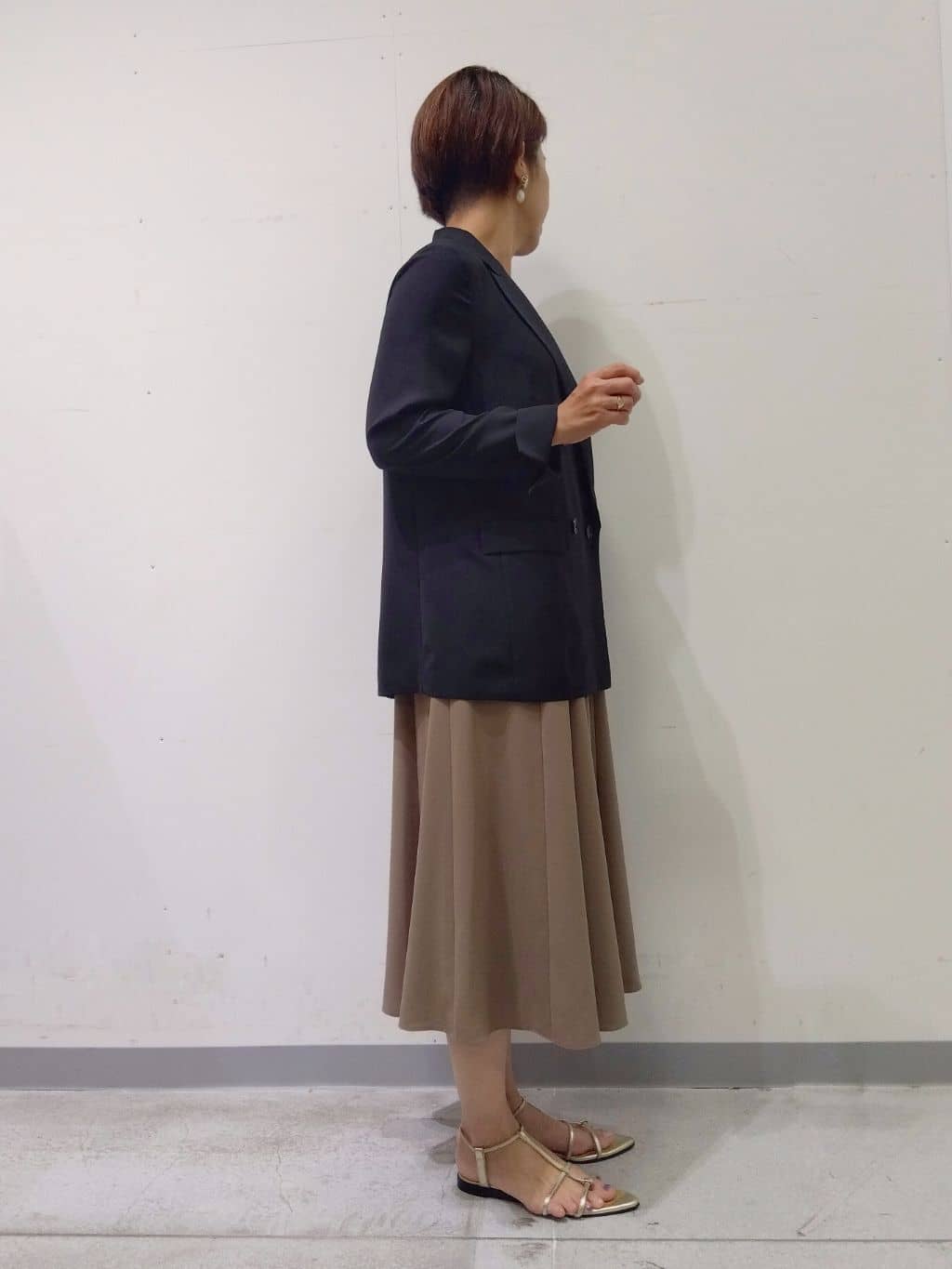Kさんの「INDIVI｜【美シルエット】ノースリーブワンピース」を使ったコーディネート