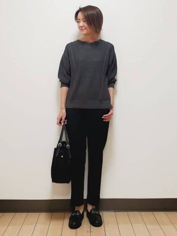 yuuさんの「Reflect｜【パンツ合わせにぴったり◎】ゆったりオフボディニット」を使ったコーディネート