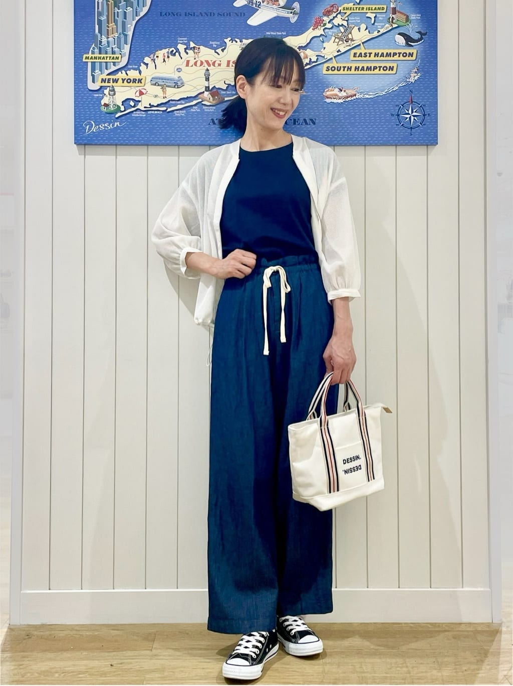 uwatokoさんの「Dessin｜【洗える】メッシュシアージャケット」を使ったコーディネート