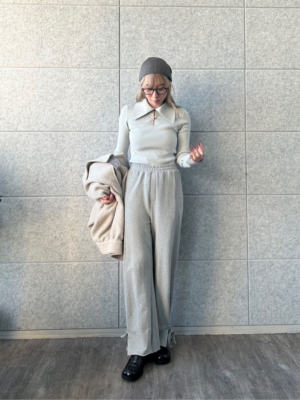 honoka Aさんの「CODE A｜oversized tweed blouson」を使ったコーディネート