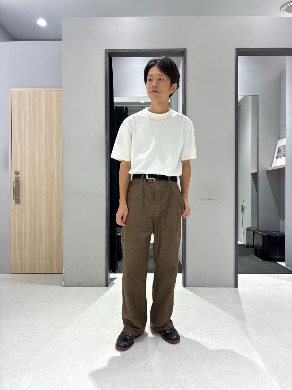 わいずみさんの「TAKEO KIKUCHI｜【COOL CITY WEAR】エアートール オープンカラーシャツ /接触冷感・通気性」を使ったコーディネート